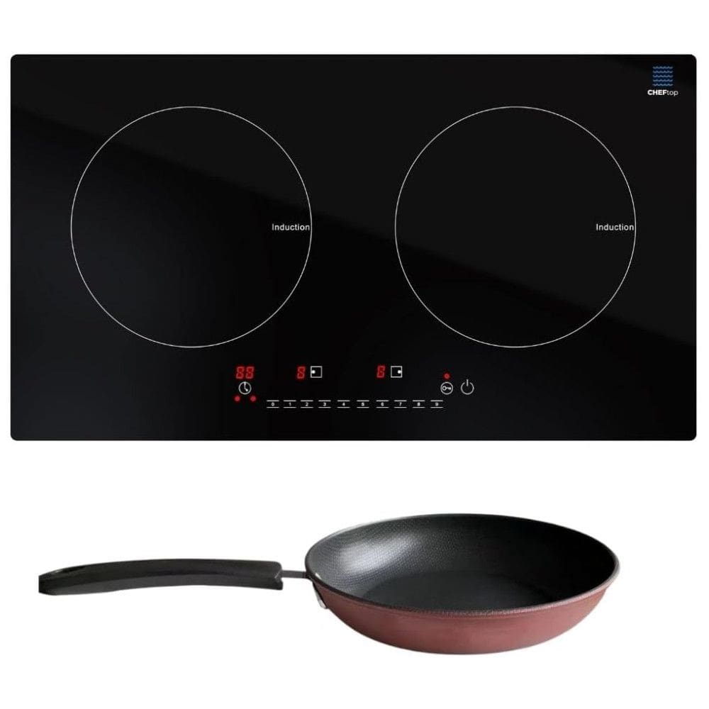 Queimadores de indução portáteis Cheftop Cooktop de indução 120V Topo de cerâmica digital com trava de segurança para crianças, 1800 watts,