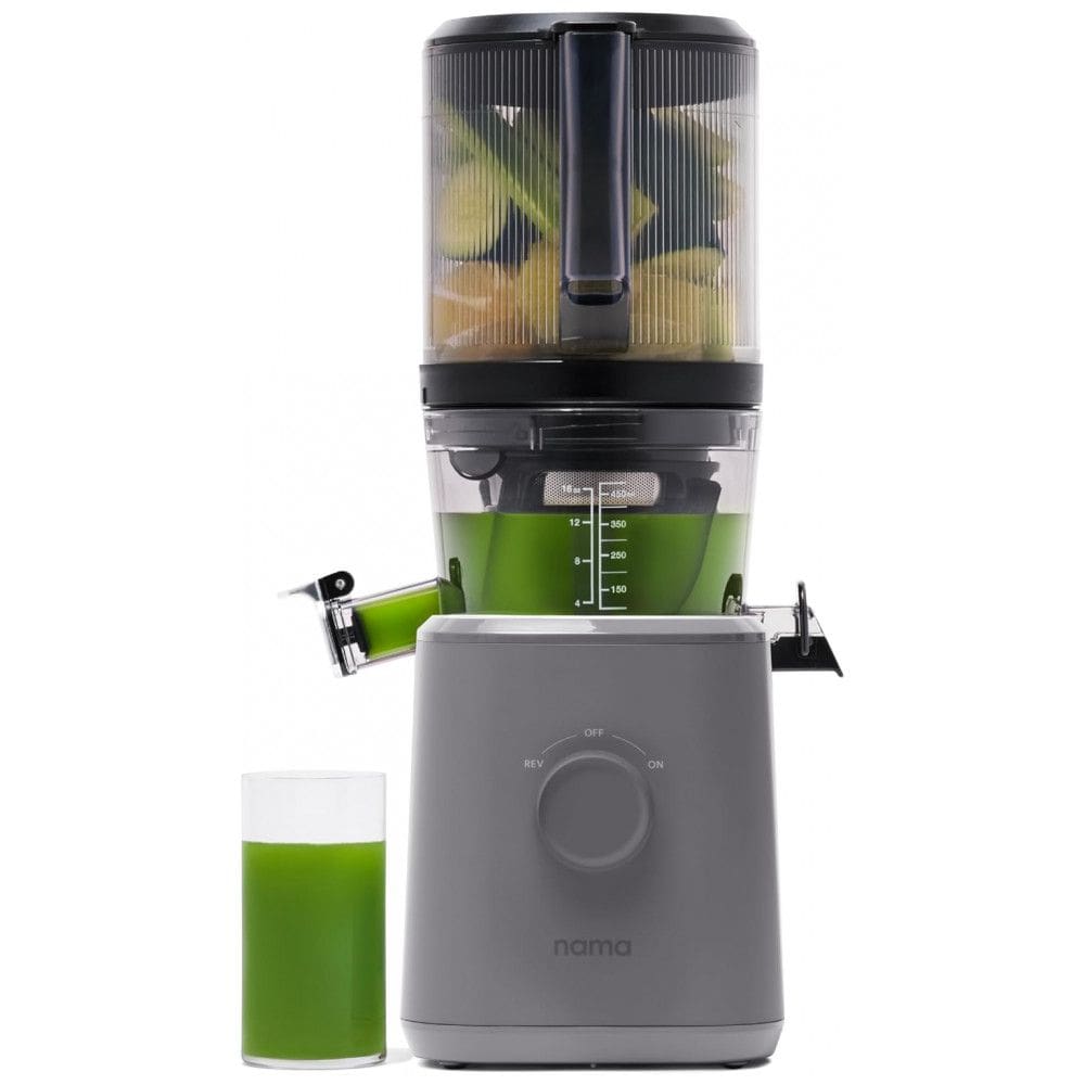 Extrator de Sucos Nama J2 Cold Press Automático com Alimentação Automática para Operação sem as Mãos e Boca Larga para Carregar Receitas