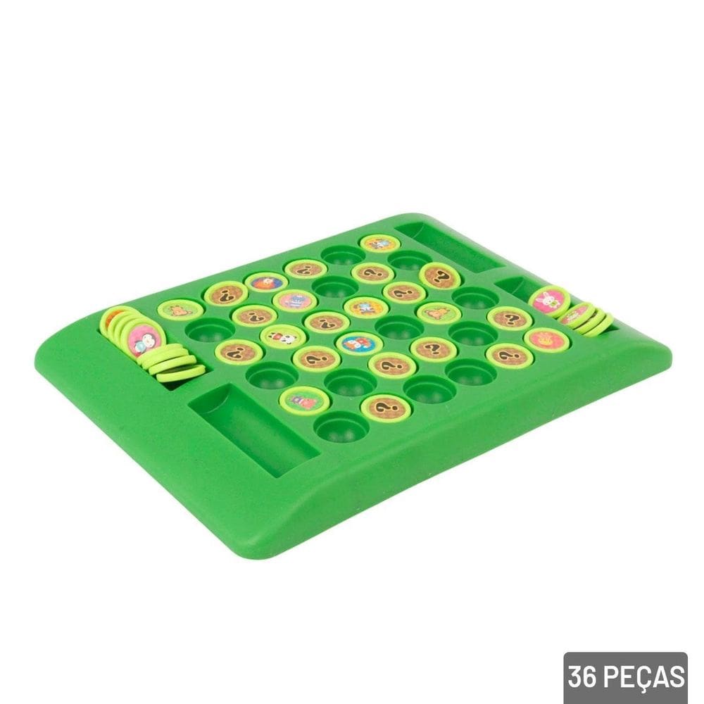 Jogo da Memória 36 Peças Tabuleiro Animais  - Tudo em Caixa