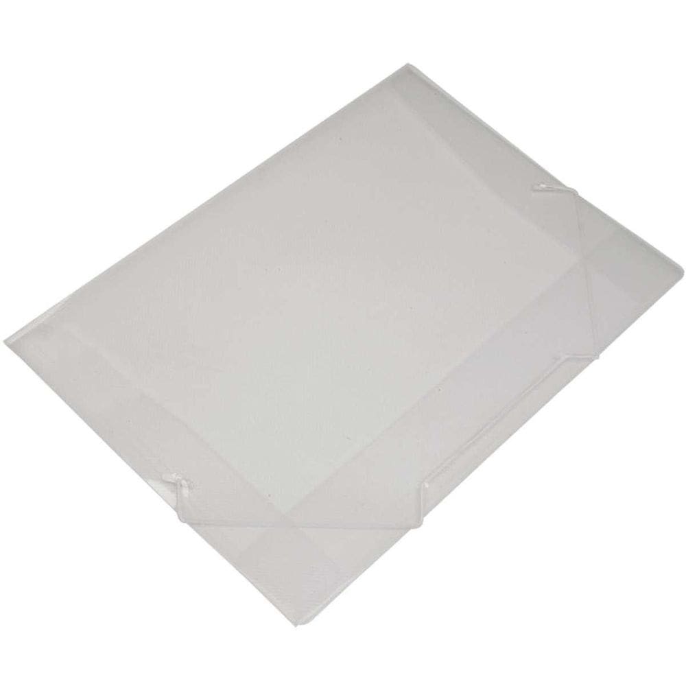 Pasta Grampo Trilho Plastica Oficio Cristal Soft