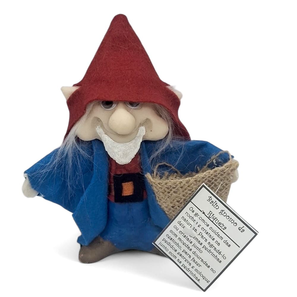 Estátua Balin Gnomo da Riqueza Ajuda Financeira Total 13 cm