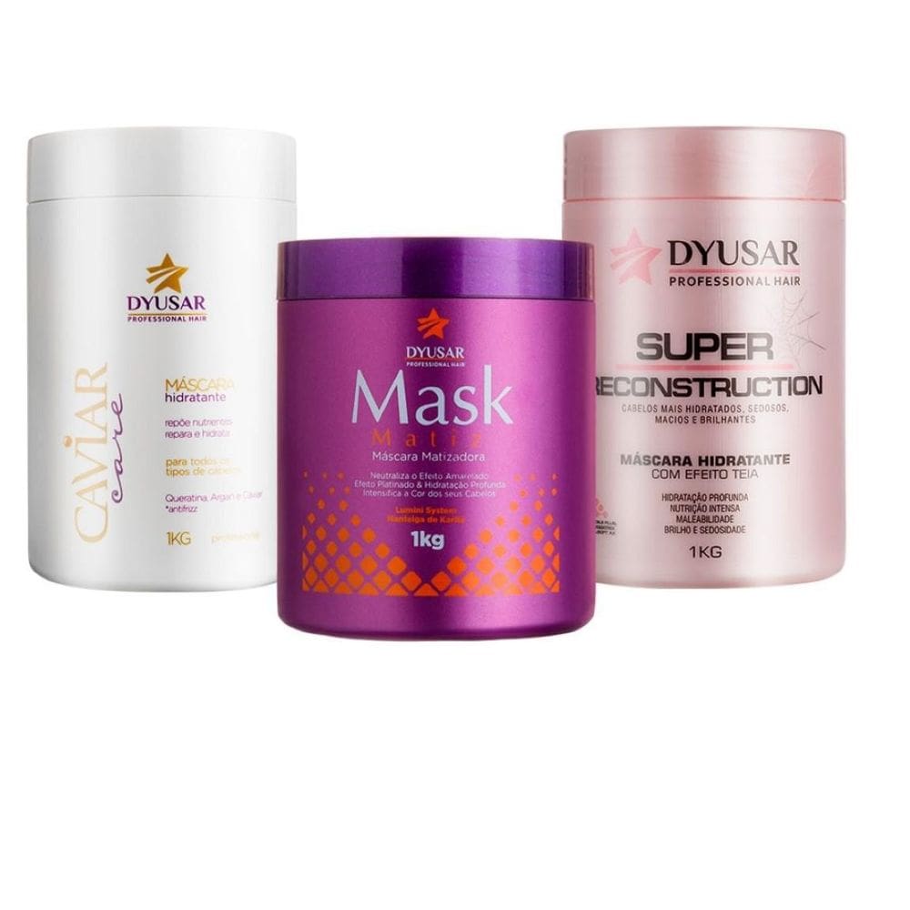 Kit Cronograma Capilar Blond Para Loiros Dyusar Cosméticos