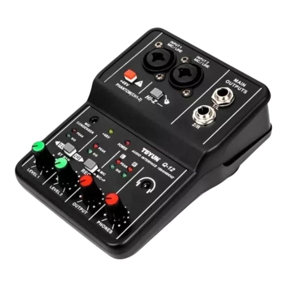 Mesa De Som Teyun Q12 2 Canais
