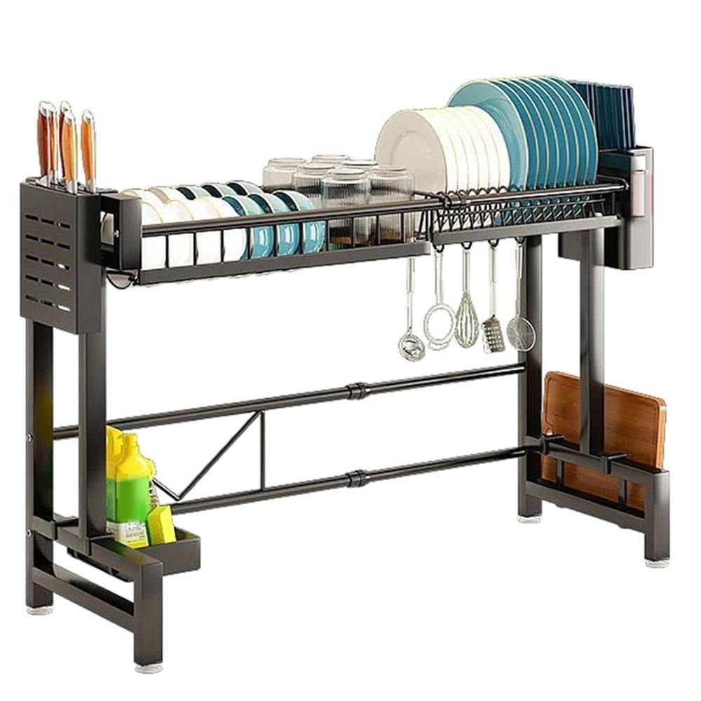 Escorredor de Louça Pia Cozinha Modular Suspensa Ajustavel Prato Talheres Copo Utensilios Rack Organizador Prateleira