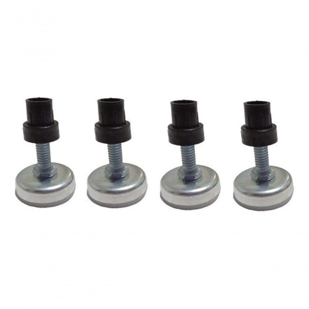 Kit 4 Pés Para Cama Box Mesas Cadeiras Puff Niveladores 5/16 Metálicos