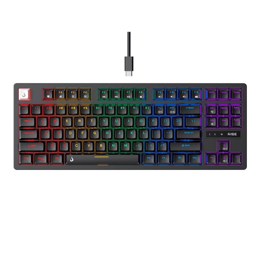 Teclado Mecânico Gamer Rise Mode GM2 Pro Black RGB Switch Outemu Red USB-C Preto - RM-TCM-GM2-BRED