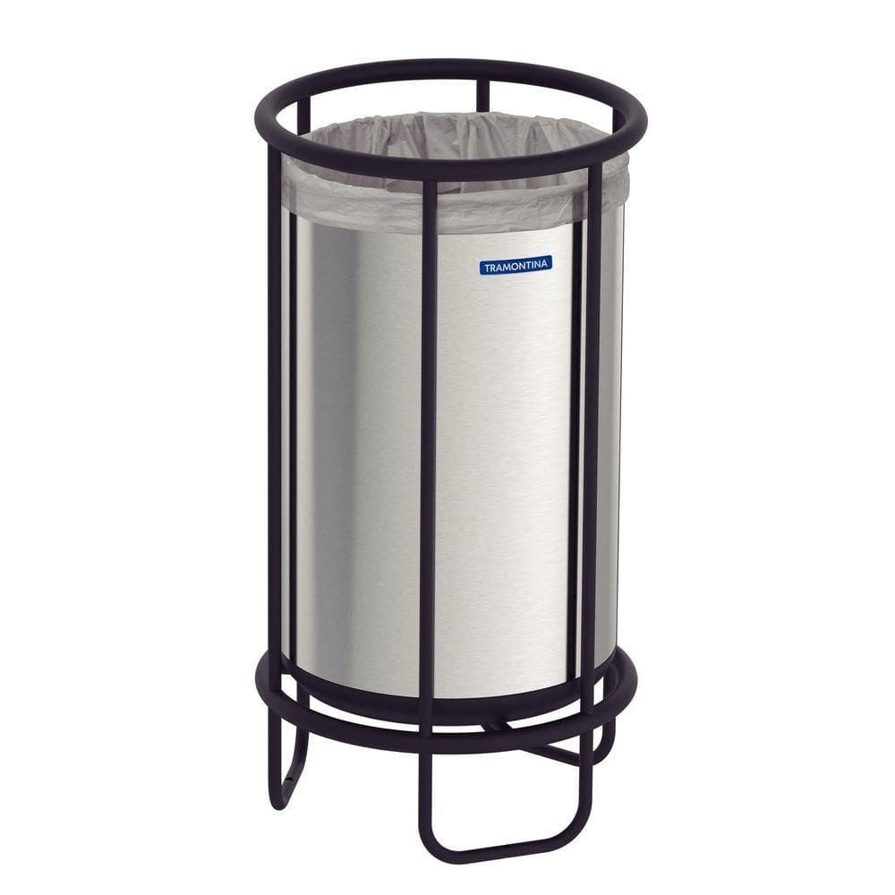 Lixeira Tramontina Cesena Aço Inox Acabamento Acetinado 65 L Tramontina