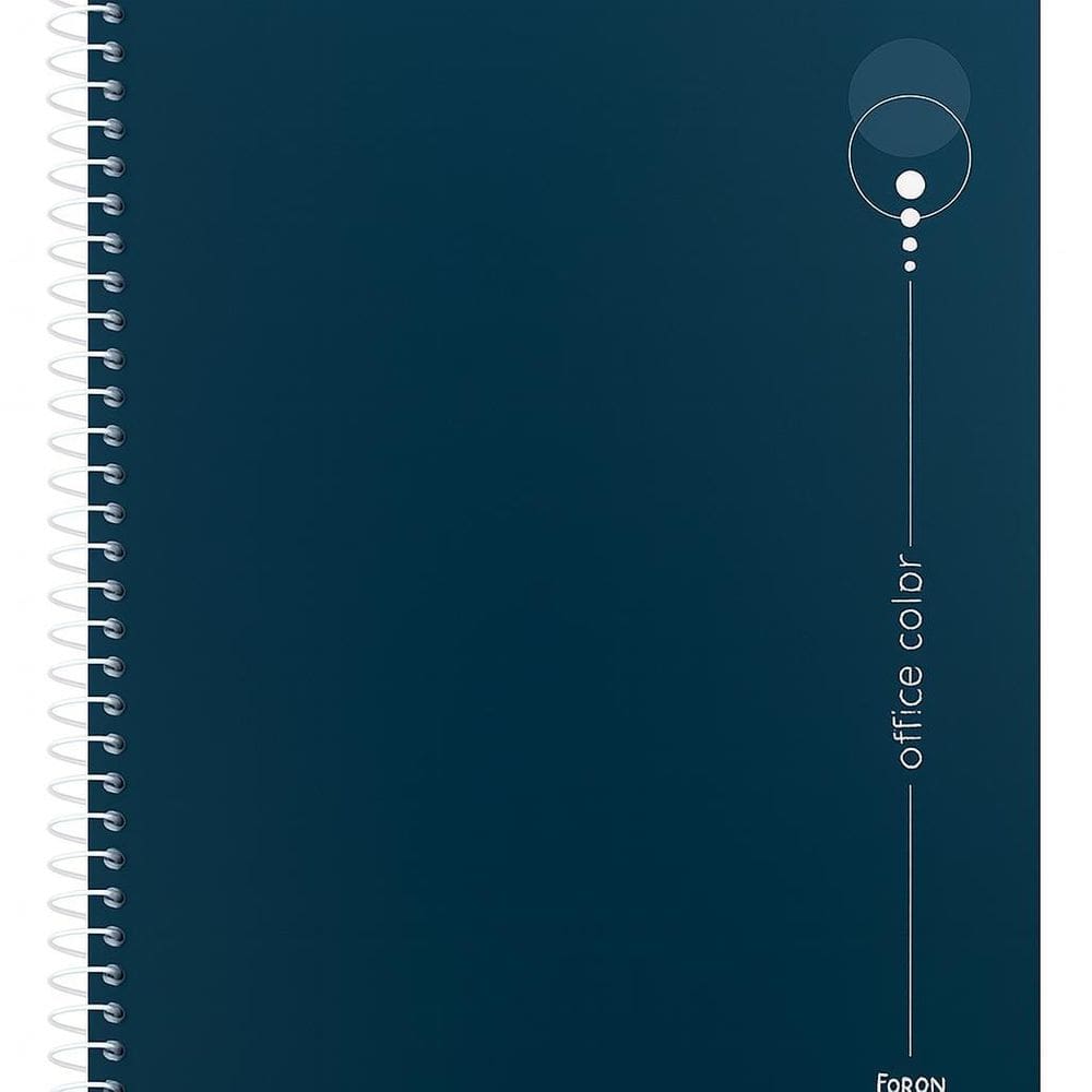 Caderno Universitario 160F 10Mt Office Color Azul Escuro