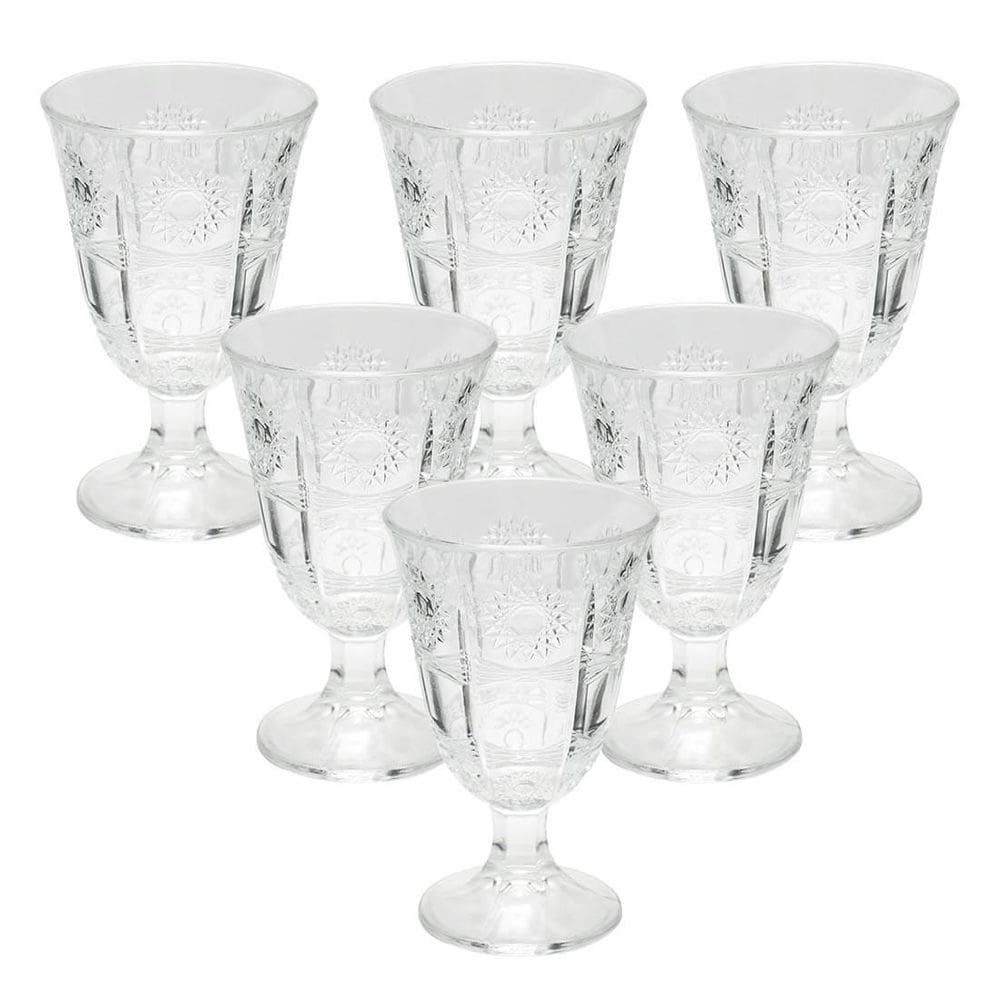 Jogo 6 Taças Para Água Suco Vinho Mesa Posta Wincy 226Ml 02
