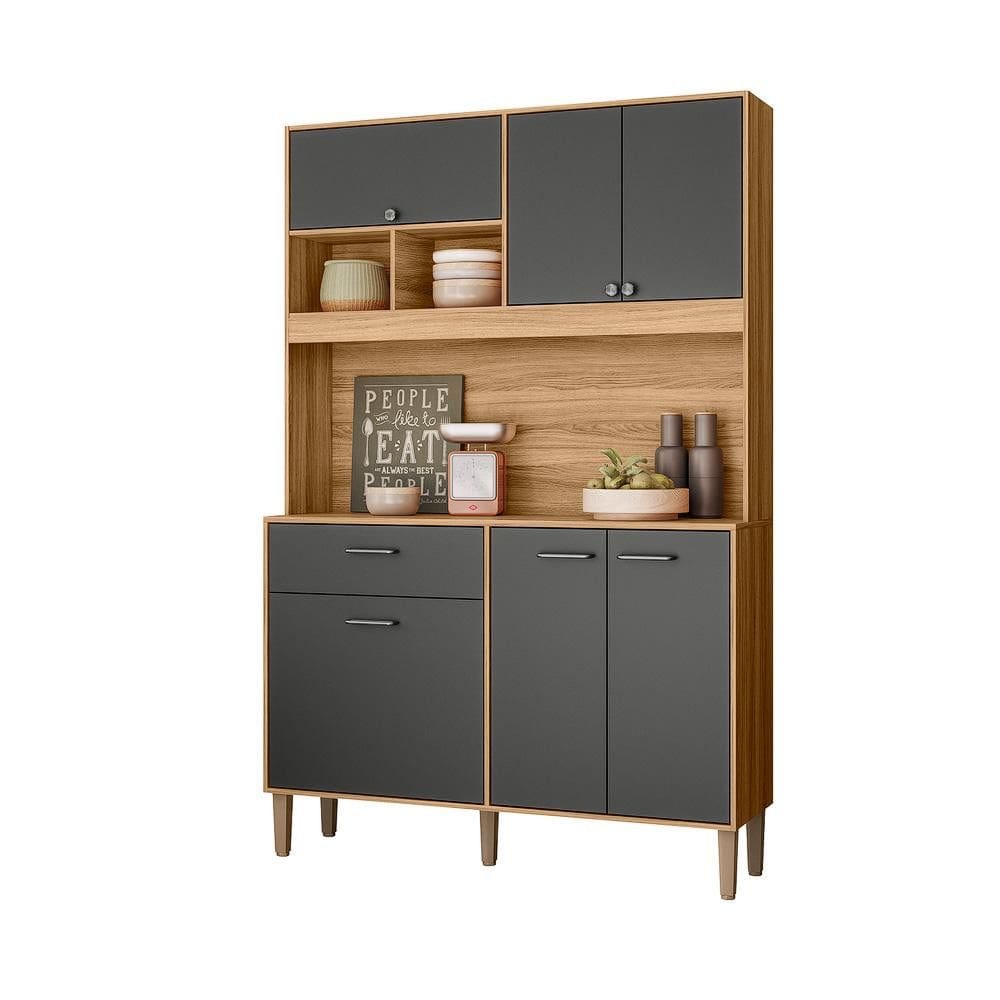 Kit Cozinha 6 Portas 1 Gaveta 120 cm Erva Doce - Nicioli