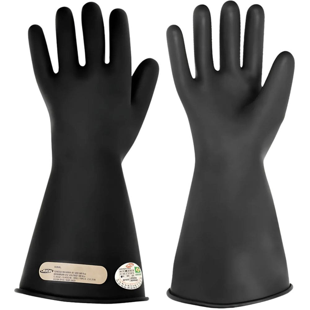 Luva Isolante Classe 00 Etiqueta Bege 2500V  Tipo II Preta ORION CA 2178
