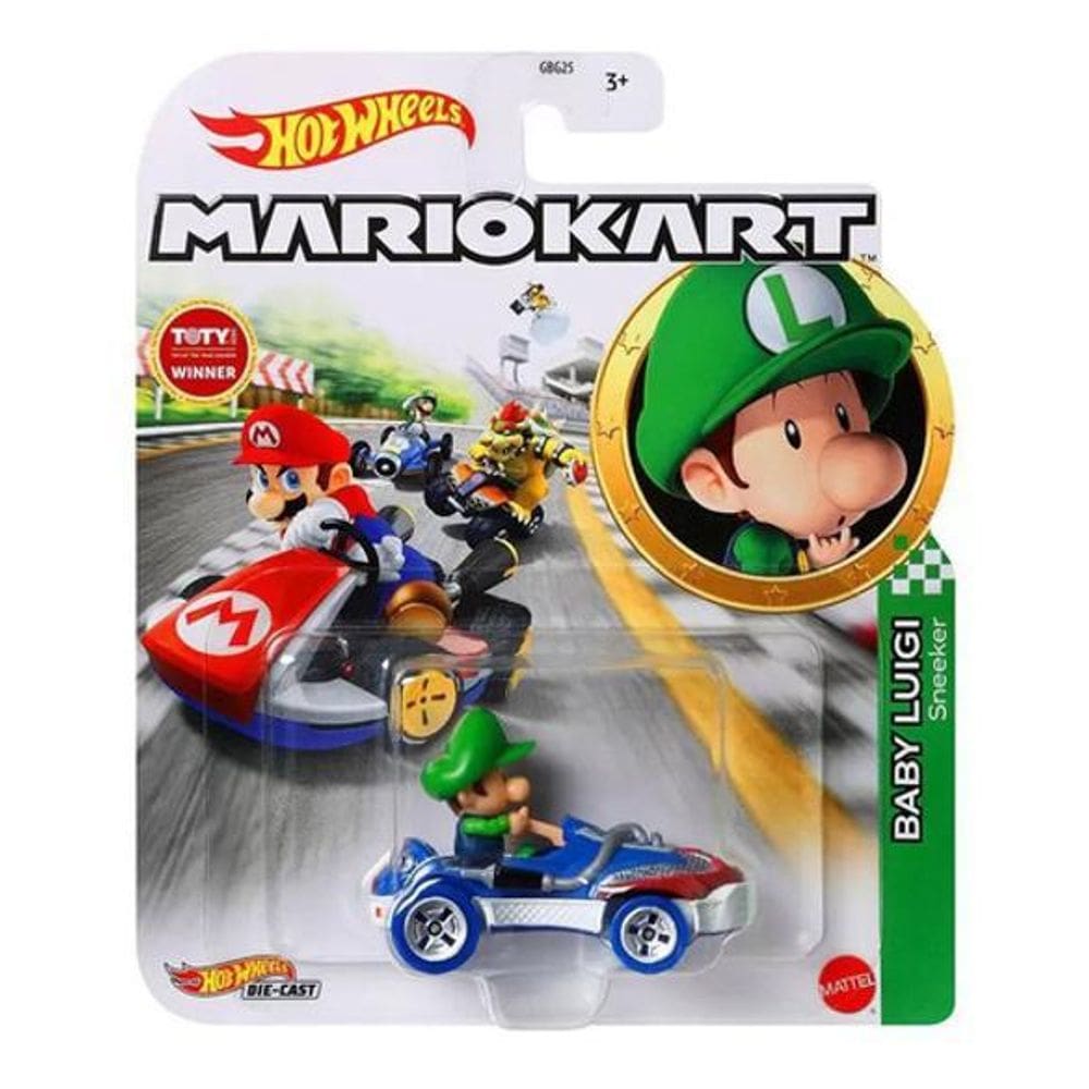 Hot Wheels Mario Kart Baby Luigi Sneeker Hdb28