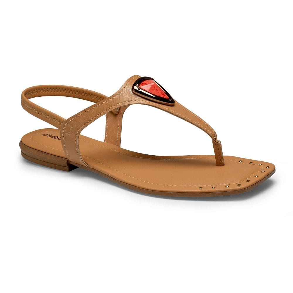 Sandália Rasteira Mississipi MF323 Feminina - Nude