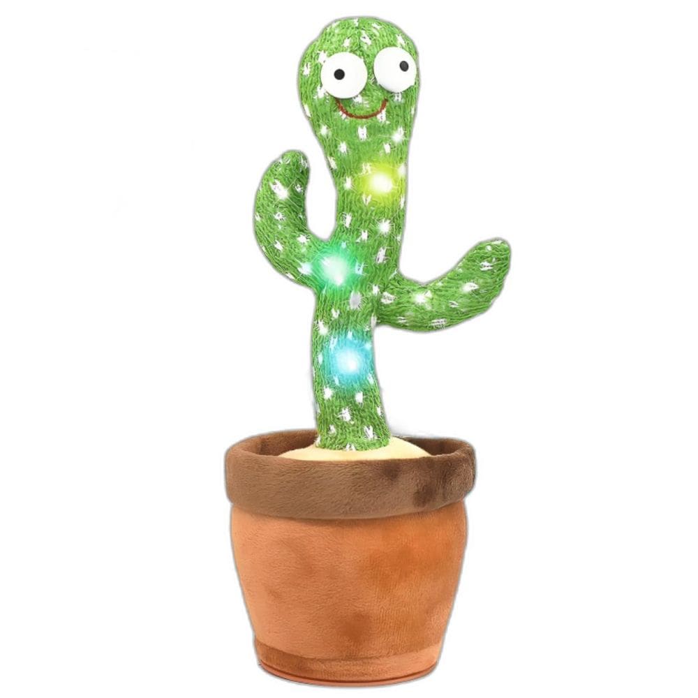 Brinquedo Cacto Dançante Luz Led Toca Músicas