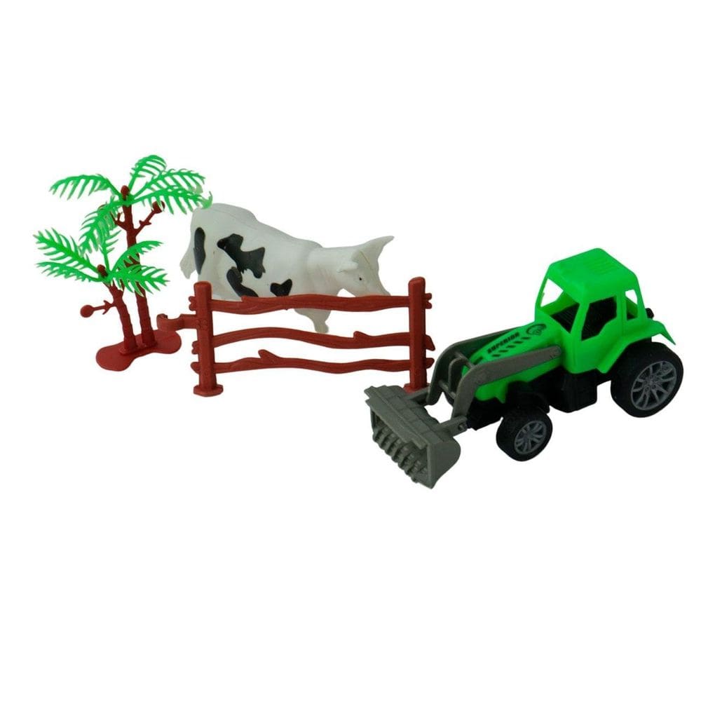 KIT Animais de Plástico 04 Peças Fazenda - Tudo em Caixa