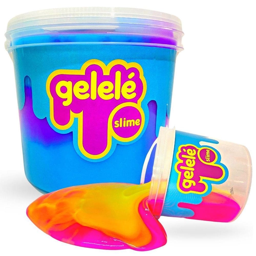 Balde Slime Gigante Colorido Antialergico Amoeba Gelele