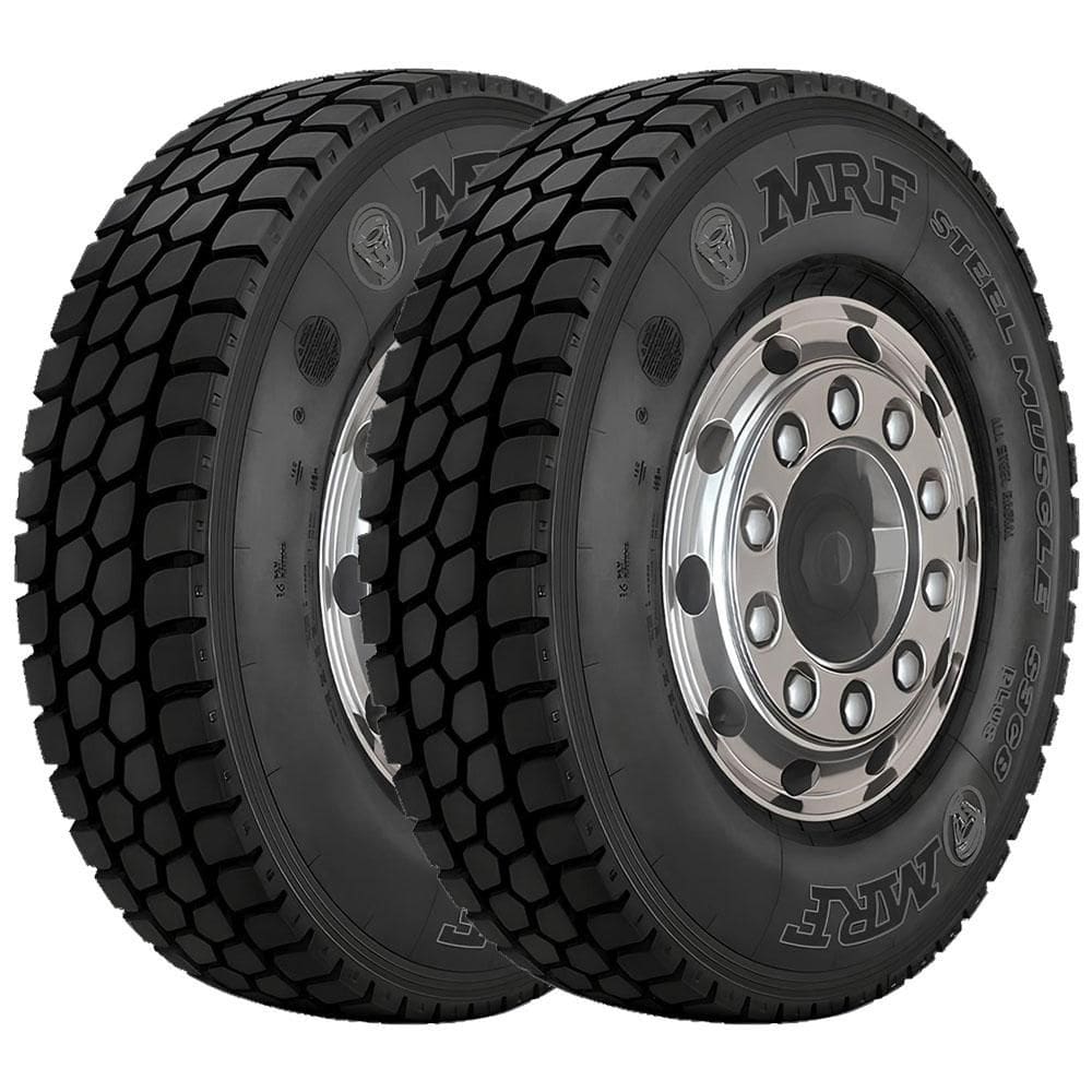 Pneu MRF 295/80 R22.5 Steel Muscle Plus S3C8 152/149M 16PR Borrachudo Kit2