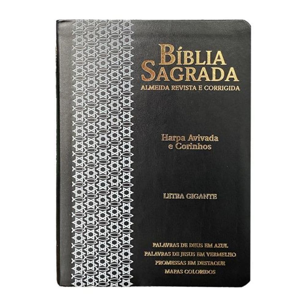 Bíblia Sagrada Letra Gigante Harpa E Índice Arc Almeida