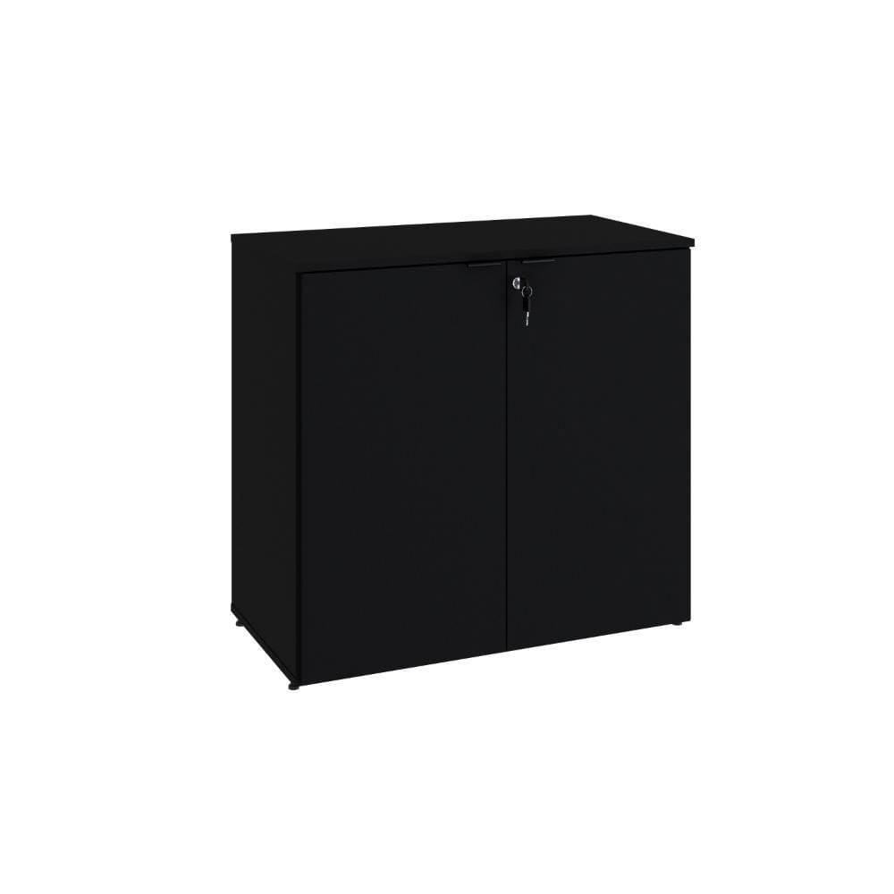 Armário Baixo Com 02 Portas 75x80x42cm Wlab80 Preto ônix