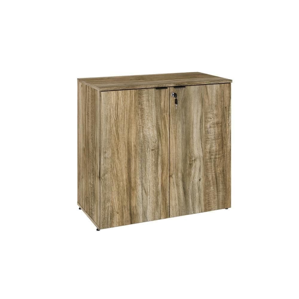 Armário Baixo Com 02 Portas 75x80x42cm Wlab80 Carvalho Preto