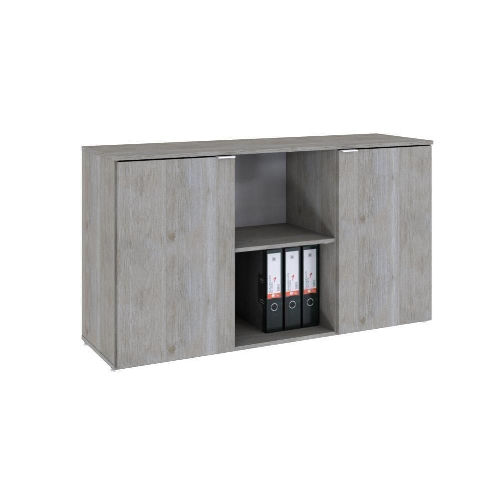 Armário Baixo Com 02 Portas E Nicho 75x135x42cm Wlab135 Snow Branco