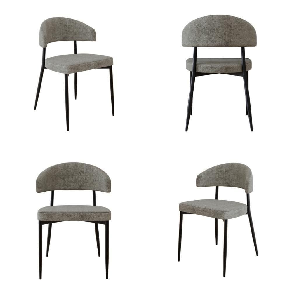 4 Unidades Cadeira Bless Fixa C/4 Pés 53 X 55 X 78cm. Lautrec Marrom Lautrec Marrom
