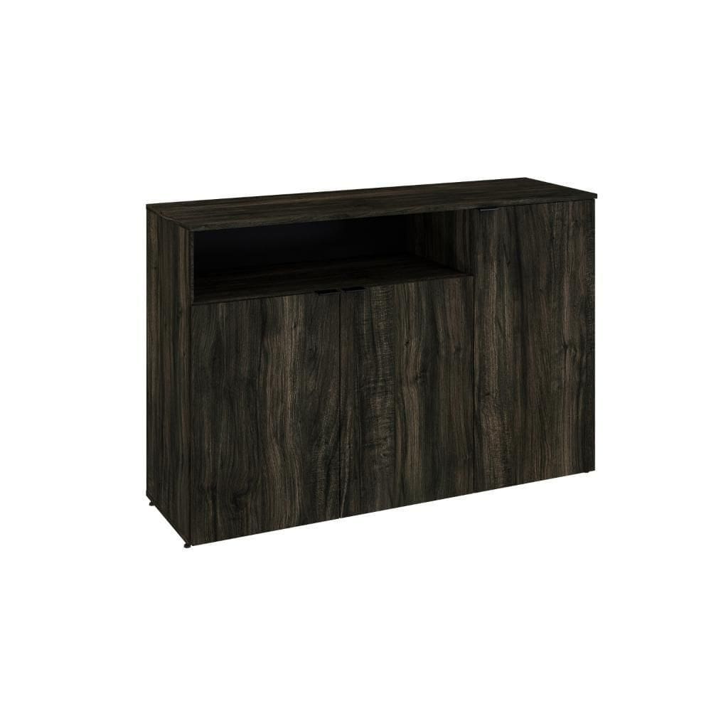 Armário Aparador Com 03 Portas E Nicho 89,5x135x42cm Wlap135 Carvalho Dark - Preto