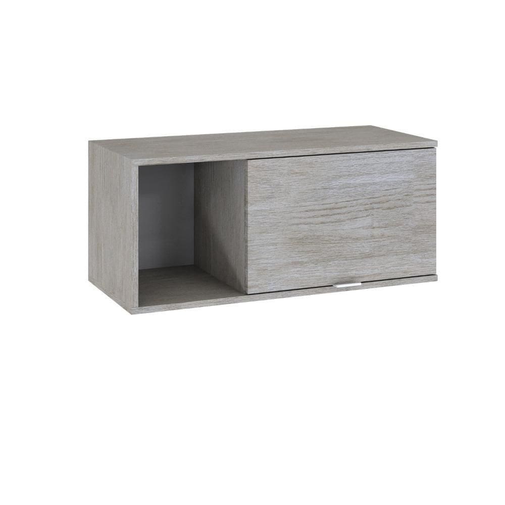Armário Aéreo Com nicho E Porta Basculante 35x80x35cm Wlnp80 Snow - Branco