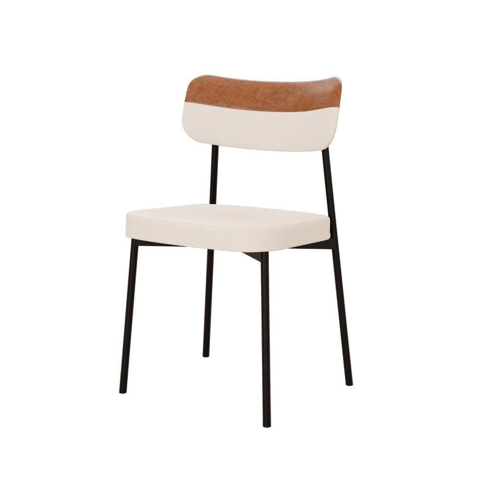 Cadeira Mynna Fixa C/4 Pes 525 X 470 X 790 Mm C/1 Un. Caramelo Crt Palha/courino Caramelo
