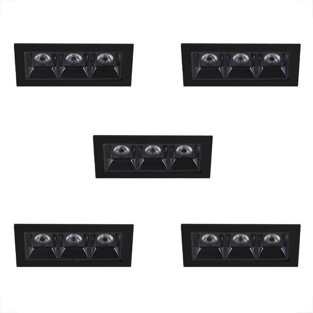 5 Mini Spot De Embutir Triplo Led Recuado Downlight Bet58