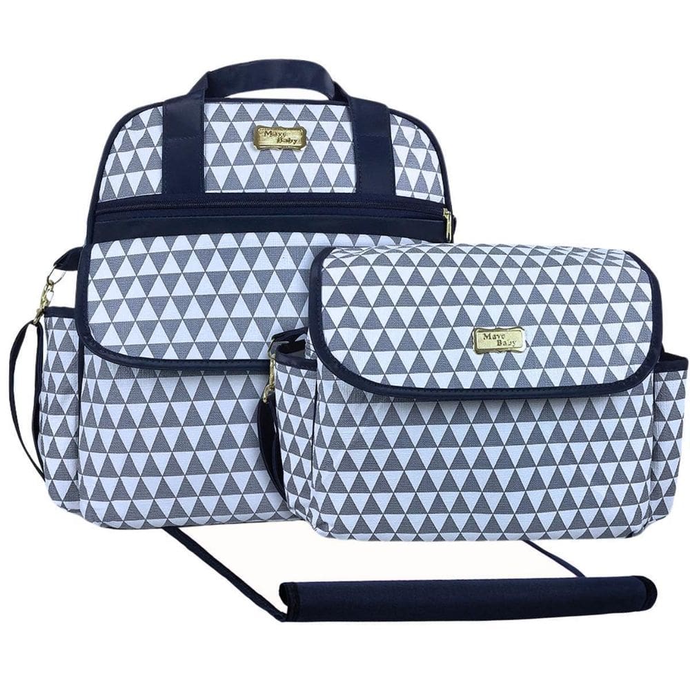 Kit Bolsas Maternidade Mave Baby Urban Cinza E Marinho