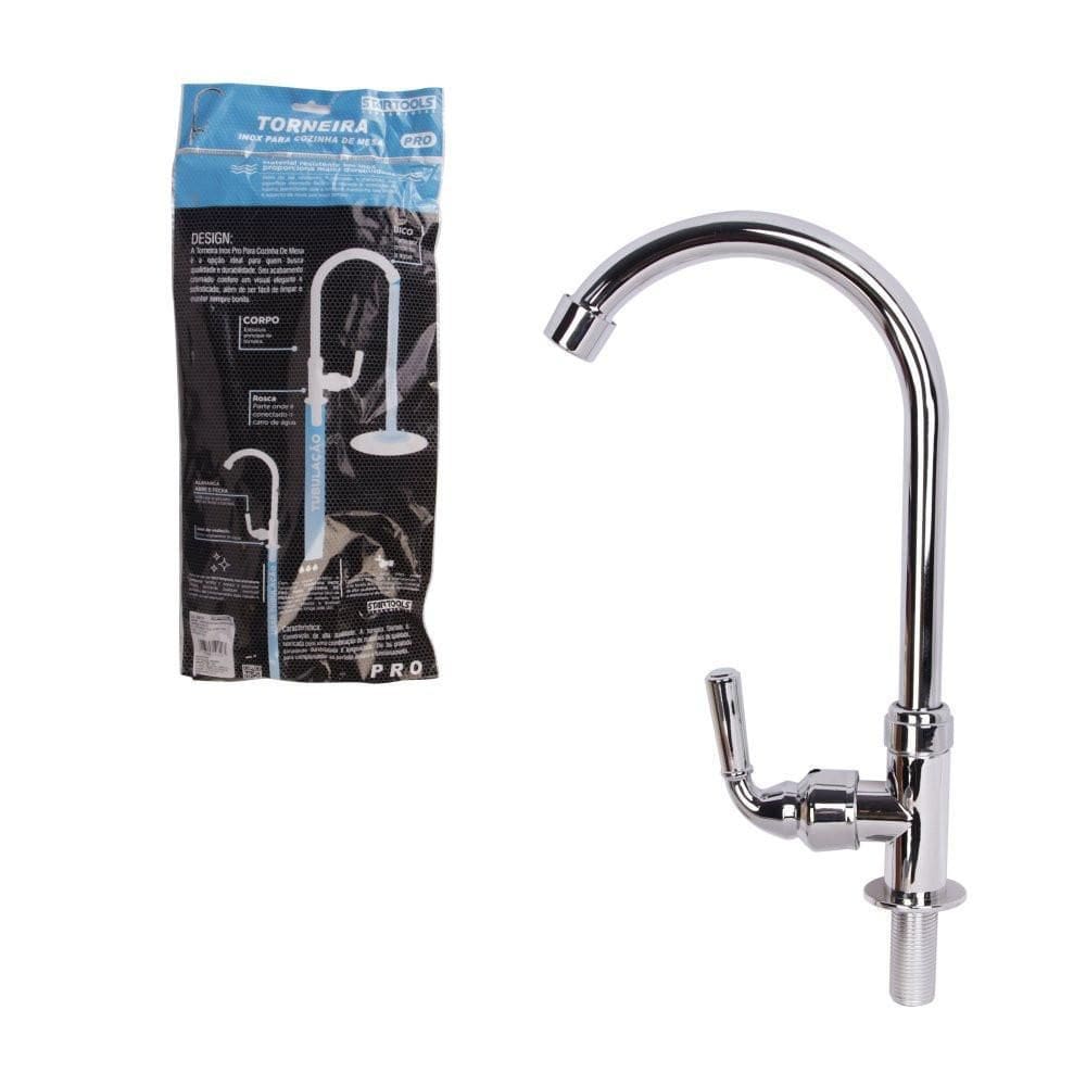 Torneira Para Cozinha De Mesa - Inox
