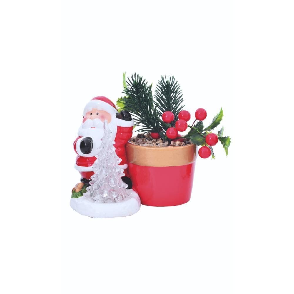 Enfeite De Natal Mini Vaso Decorativo Tree 11.7X9.5X14Cm