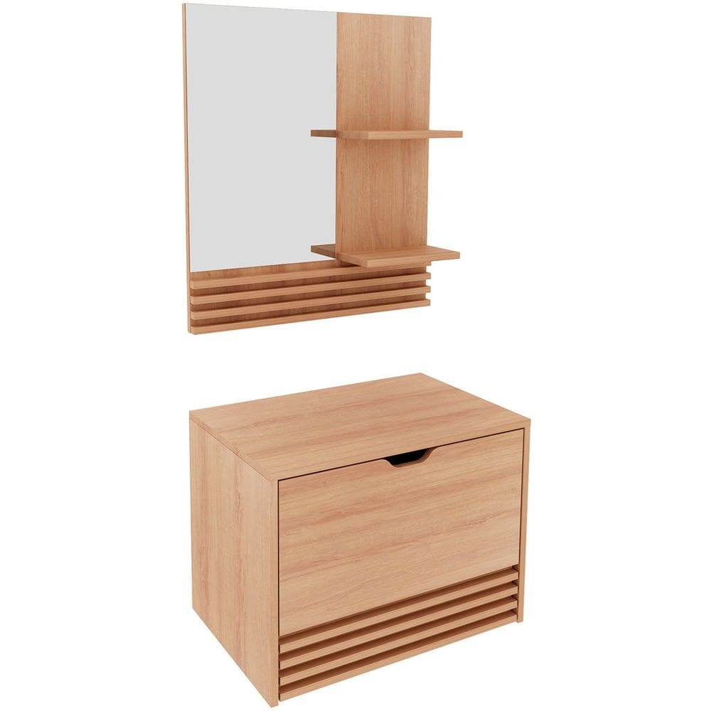 Kit Gabinete e Espelheira de Banheiro 60 cm Sâmia