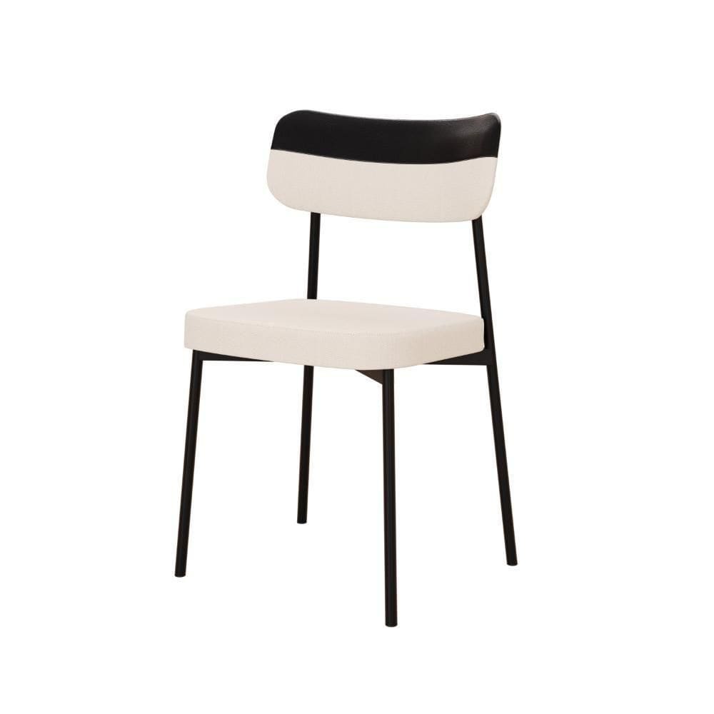 Cadeira Mynna Fixa C/4 Pes 525 X 470 X 790 Mm C/1 Un. Preto Crt Palha/courino Preto