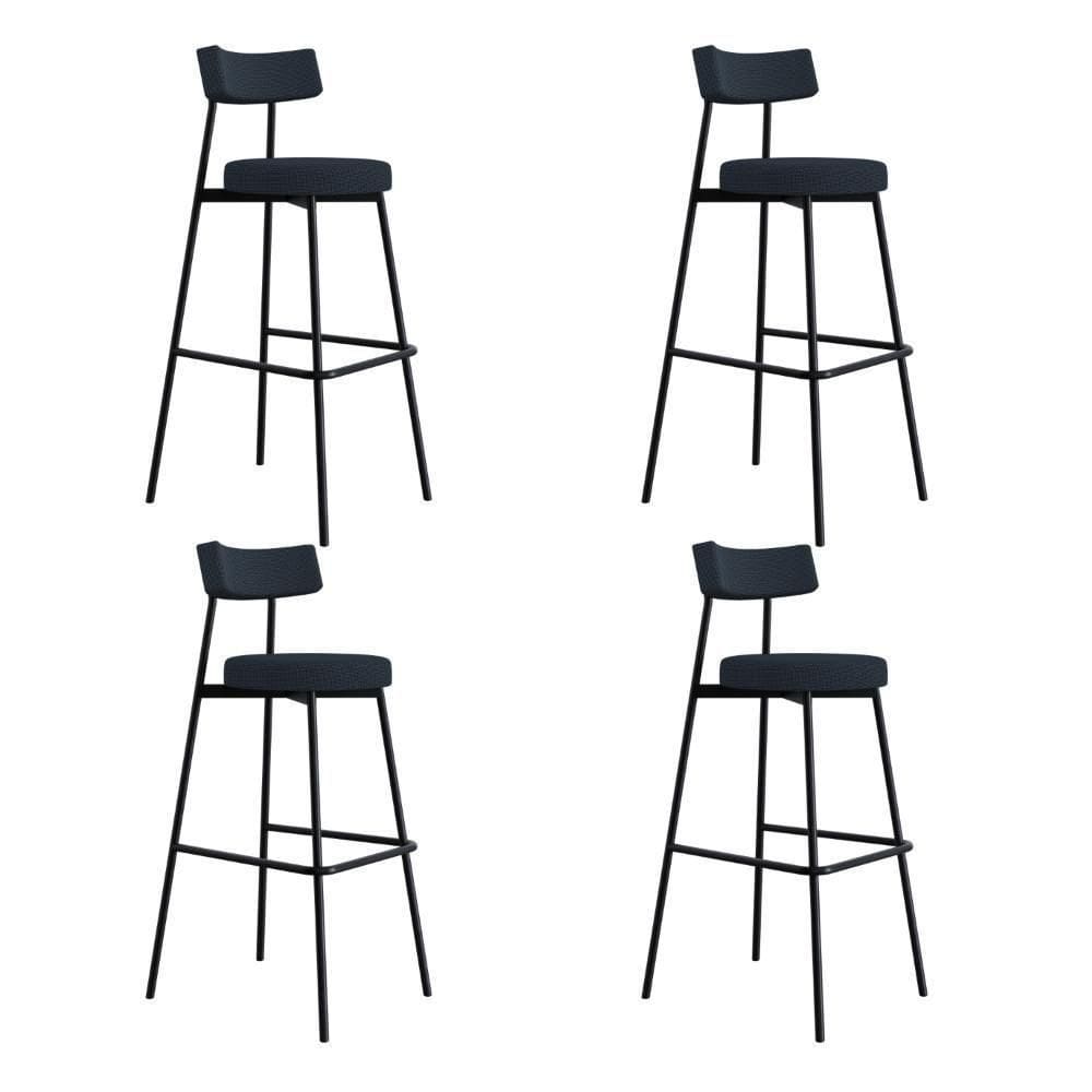 Banqueta Alta Stout Ae: 100 / Aa: 75cm C/04 Un. Etnico Níquel Etnico Níquel