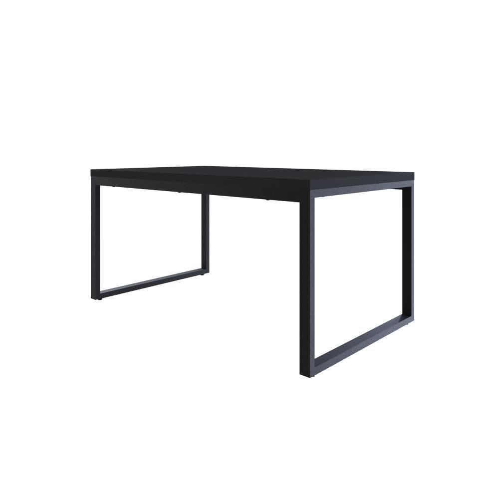Mesa De Jantar Yon 160 X 90 X 76 Cm Preto Tx/ Preto Tx/