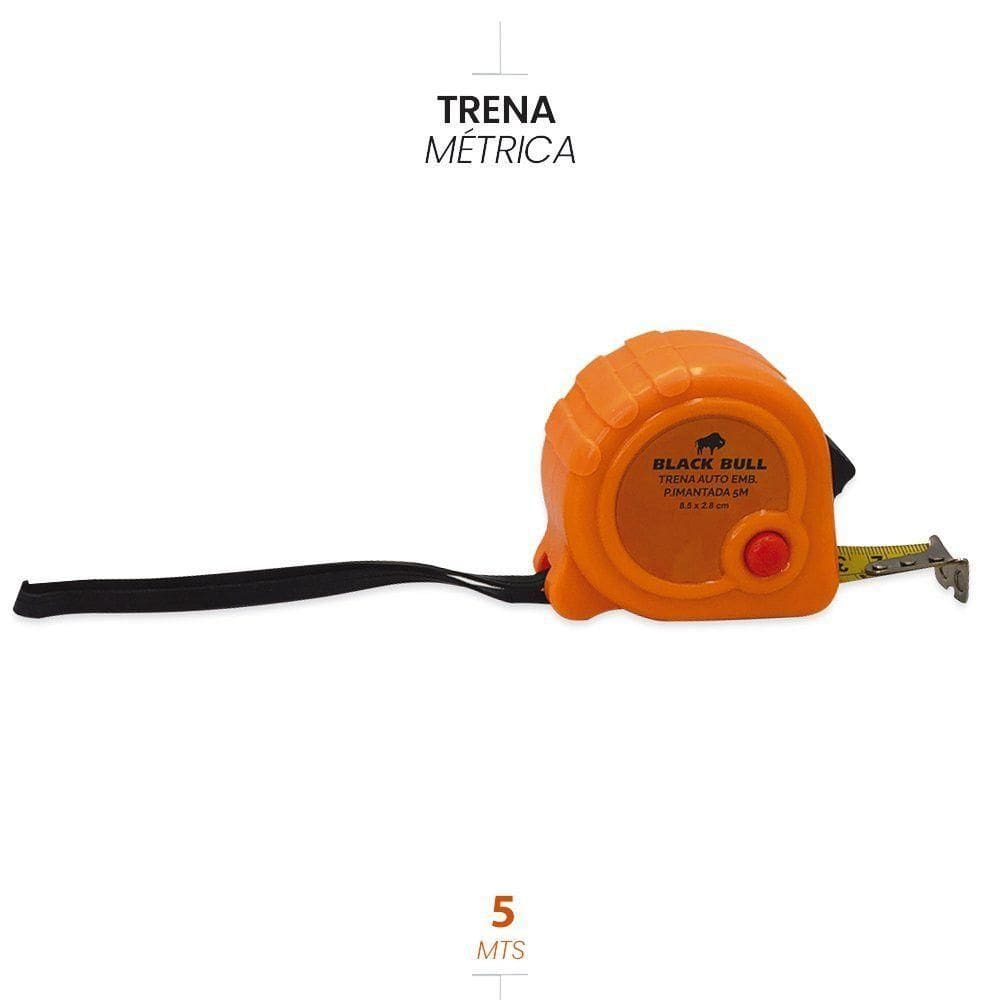 Trena Fita Auto Emborrachada P. Imantada 5m Black Bull
