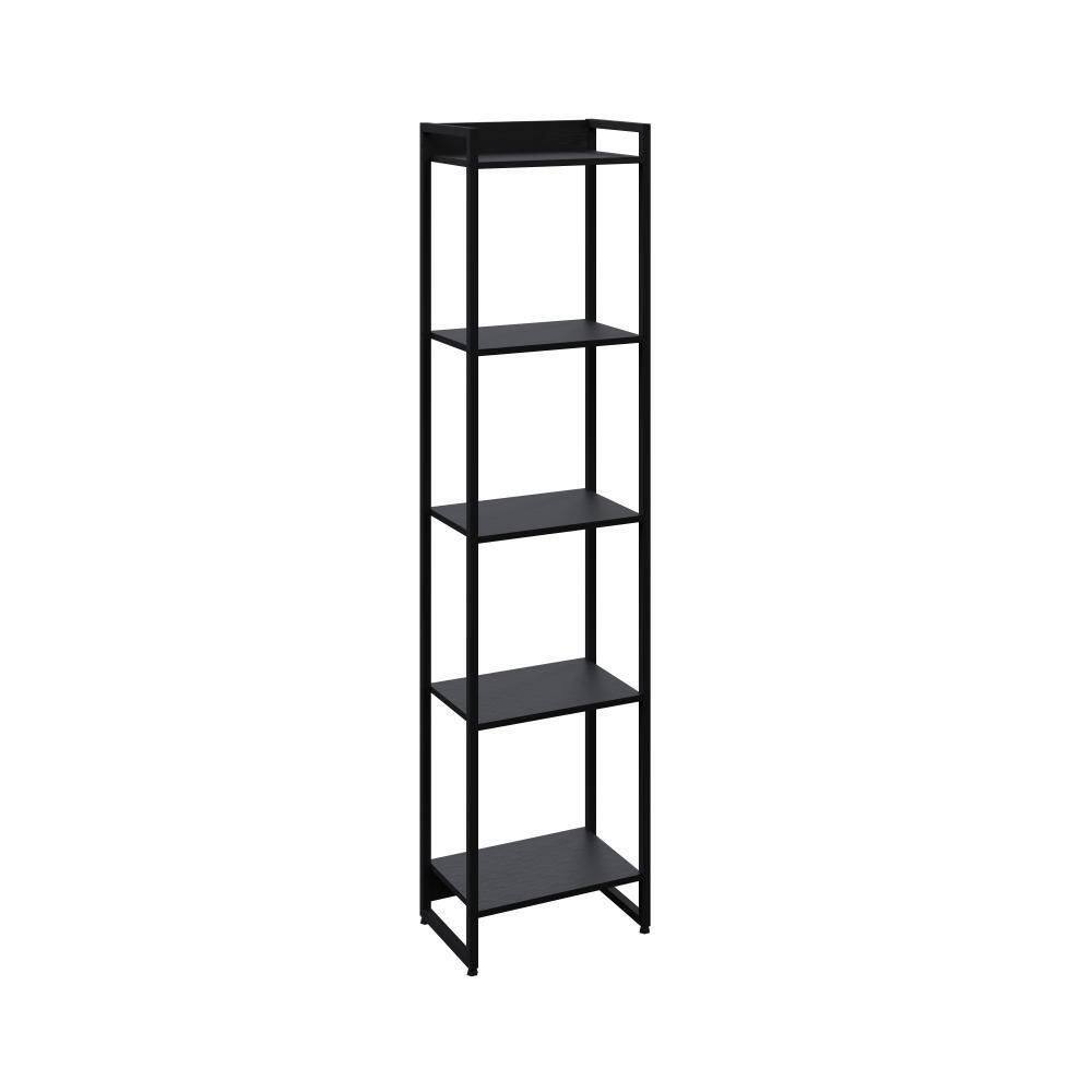 Estante Dynamica 45x30x187cm C/05 Prateleiras Preto ônix / Preto ônix /
