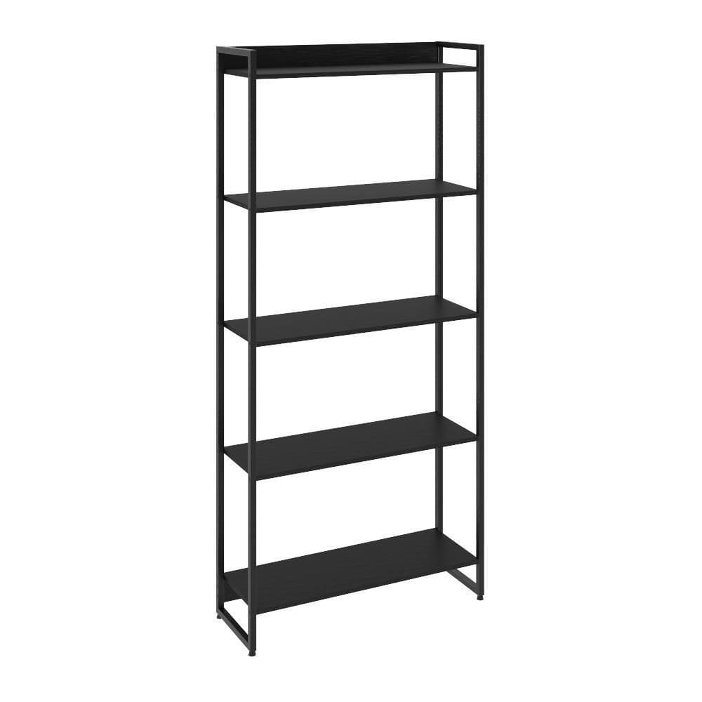 Estante Dynamica 80x30x187cm C/05 Prateleiras Preto ônix / Preto ônix /