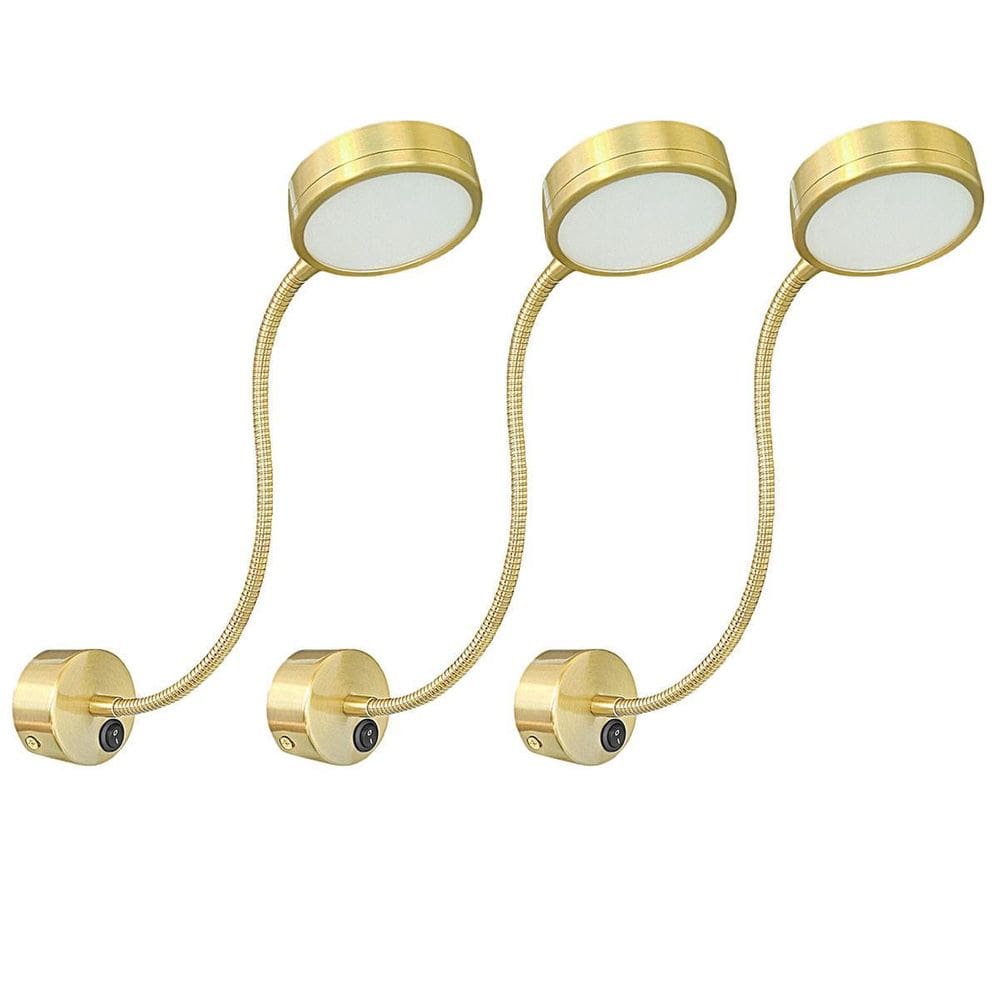 Kit 3 Arandela Cabeceira Leitura Direcionável Led Circular