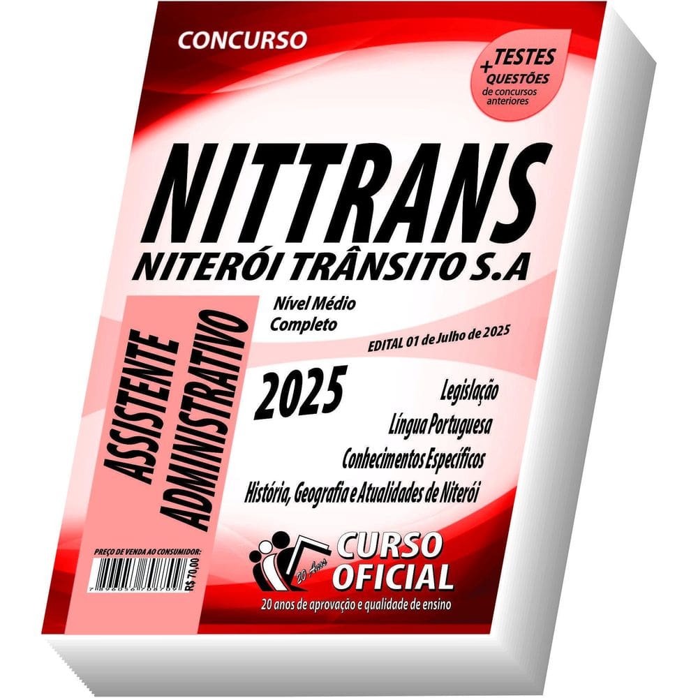 Apostila Nittrans Niterói Trânsito Assistente Administrativo