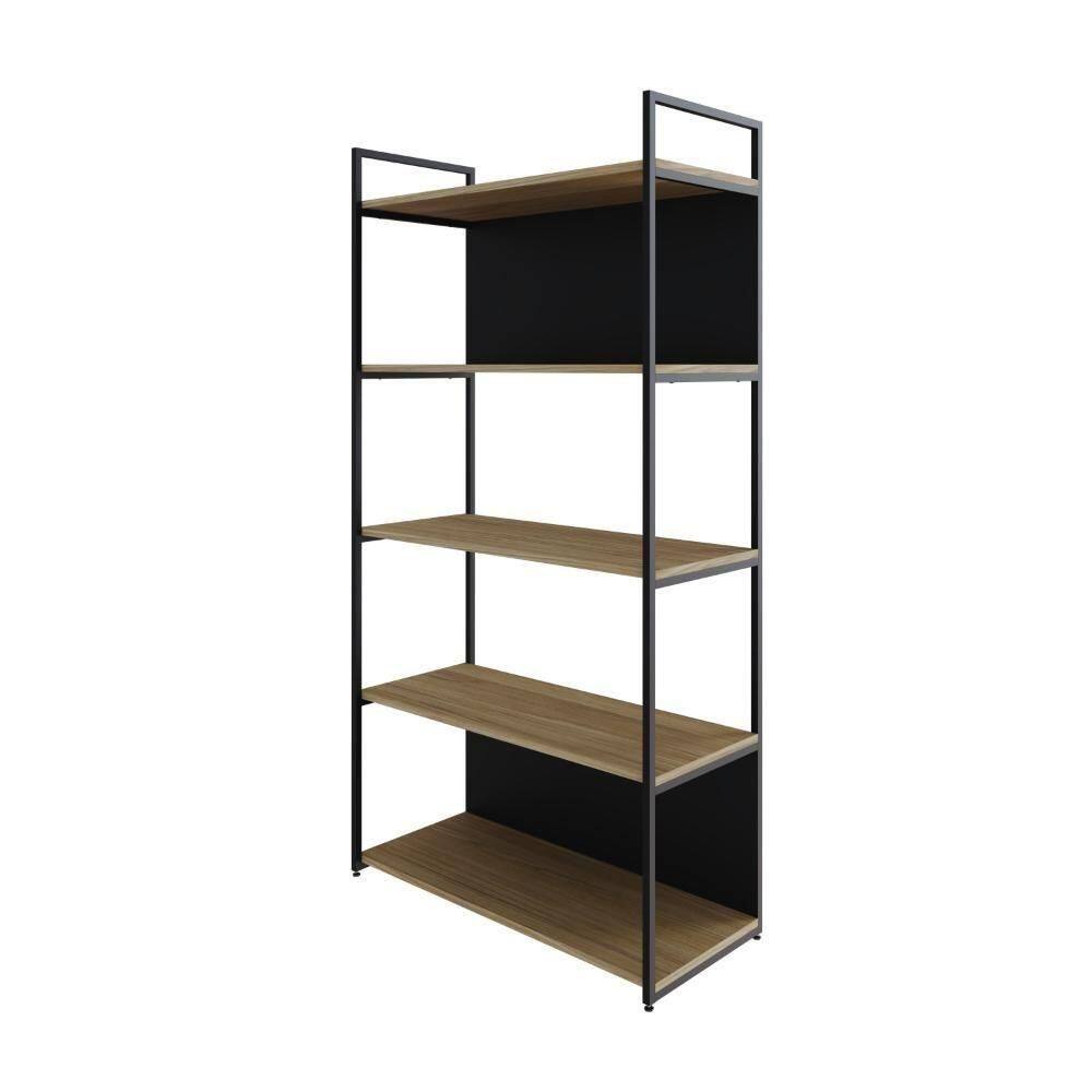 Estante C/05 Prateleiras 152x80x33cm C/fundo Yon Vermont Oak/ Vermont Oak/