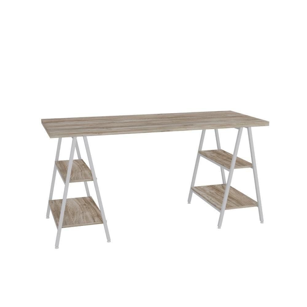 Mesa Kuadra Cavalete 150x60x75cm Carvalho - Carvalho -
