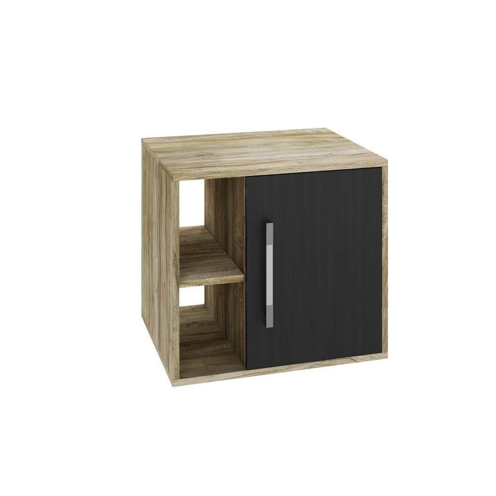 Gabinete Soft 500 Perffect Acetinado Carvalho C-preto ônix