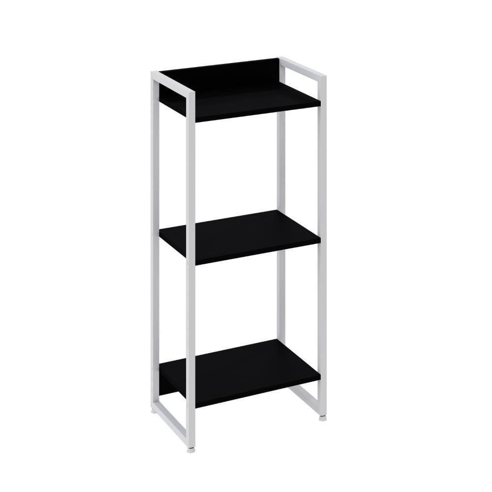 Estante Dynamica 45x30x104cm C/03 Prateleiras Preto ônix / Preto ônix /