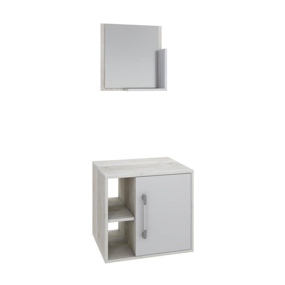 Conjunto Balcão E Espelheira Soft 500 Perffect Acetinado Snow C-branco Chess
