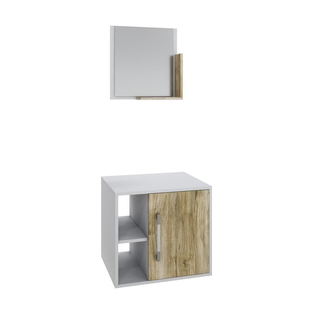 Conjunto Balcão E Espelheira Soft 500 Perffect Acetinado Branco Chess C-carvalho