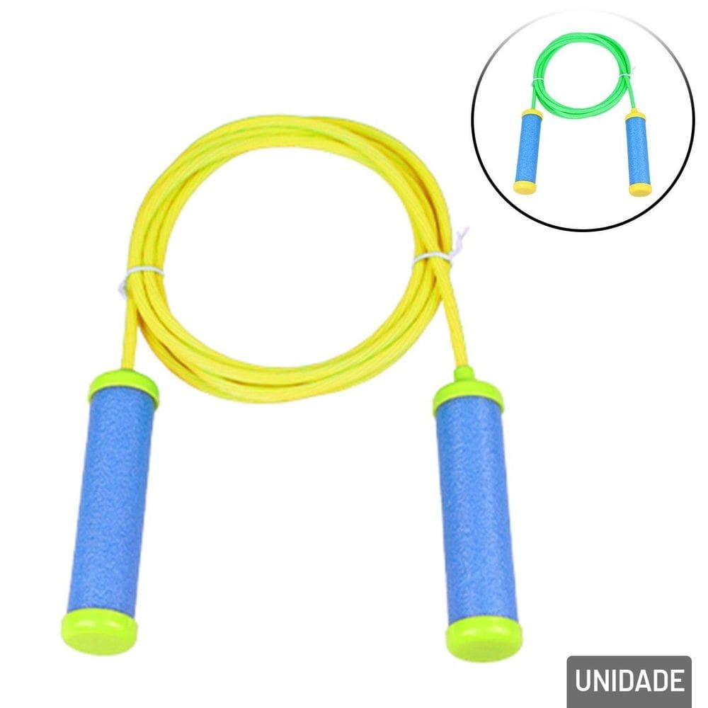 Pula Corda 2,5m de Plástico Color - Tudo em Caixa