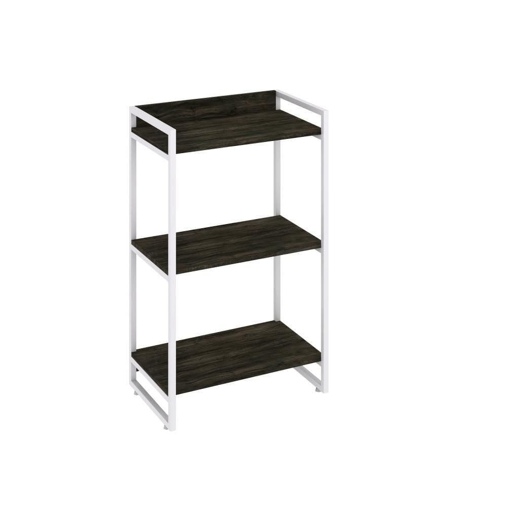 Estante Kuadra 60x40x104cm C/03 Prateleiras Carvalho Dark / Carvalho Dark /